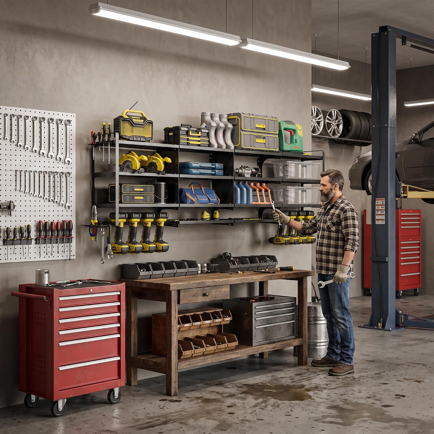 Workshop Tools Shelf - 대형 전동 공구 정리대 벽걸이형 헤비듀티