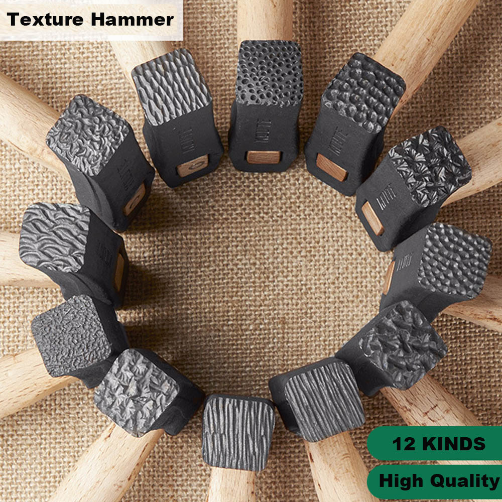 Mallet Wood Carving - 목재 손잡이가 있는 보석 공예용 텍스처