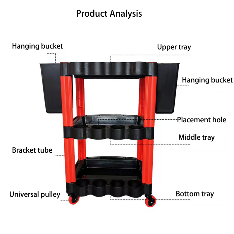 자동차 수리 WashTool 보관 자동차 3 단 트롤리 - Workshop Tools Shelf 리뷰 및 가격