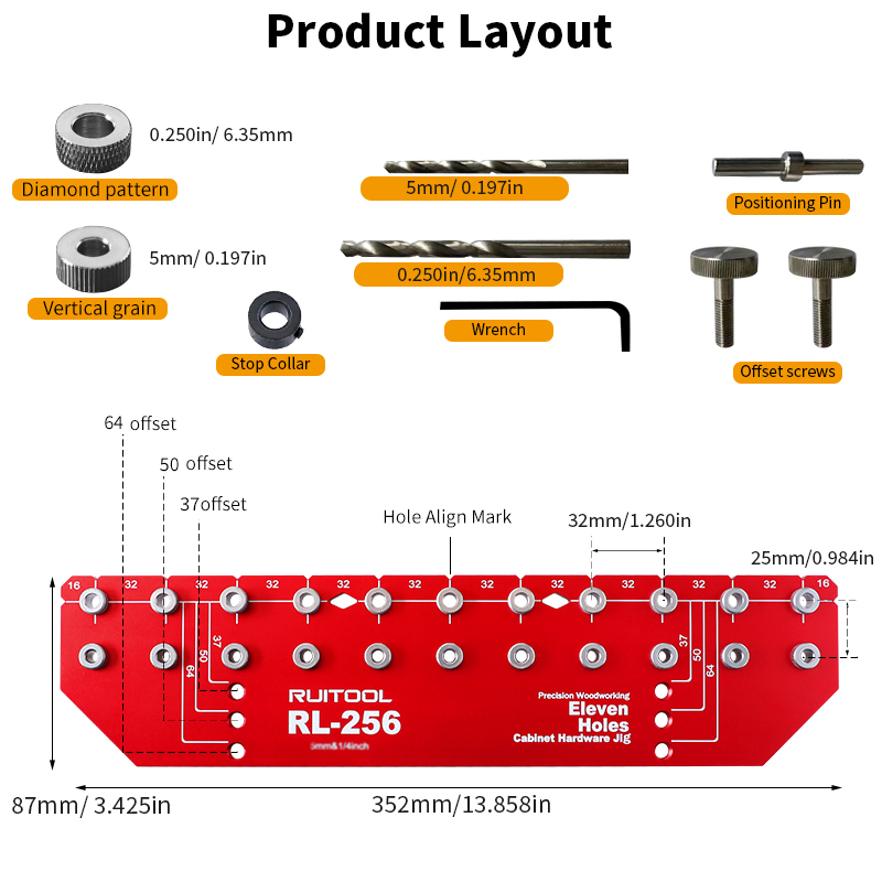 알루미늄 합금 선반 핀 지그 세트, 선반 핀 드릴 가이 - Workshop Tools Shelf 리뷰 및 가격