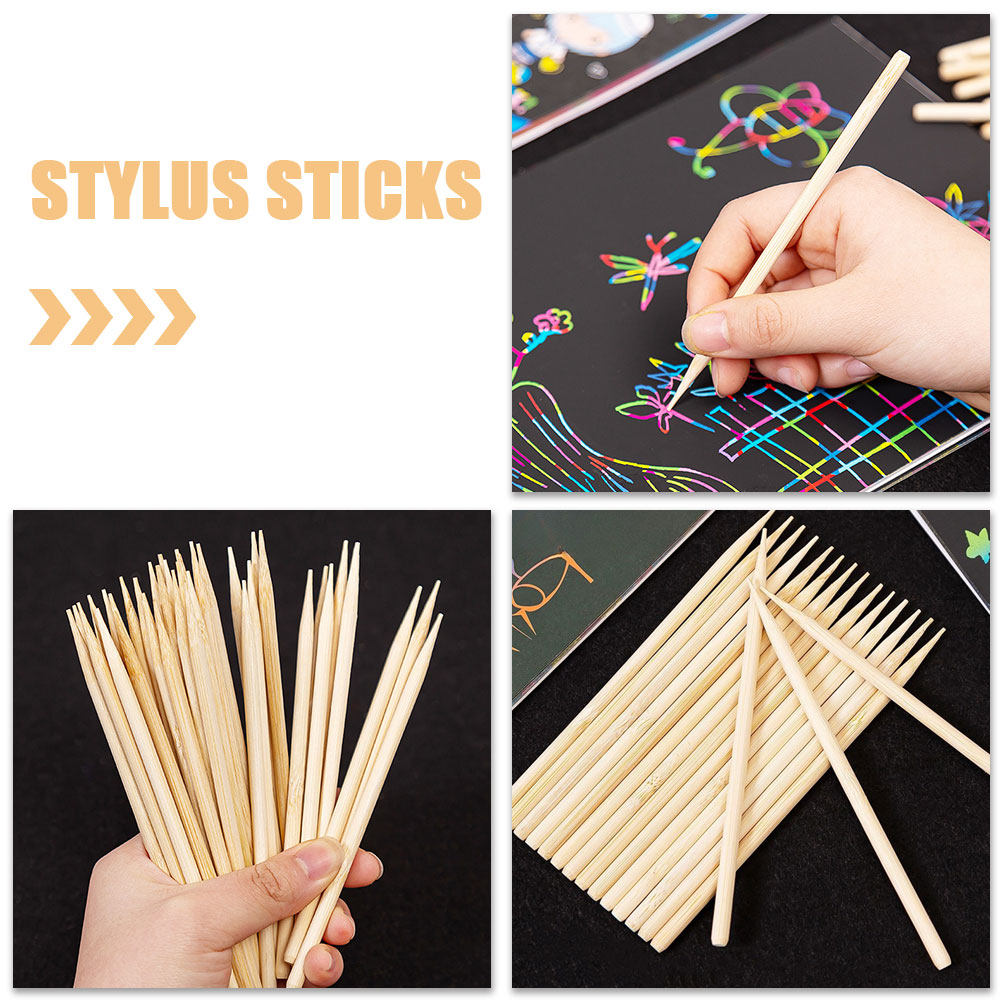 스크래치 종이용 50Pcs 나무 드로잉 스타일러스 대나 - Tools Workshop Kids 리뷰 및 가격