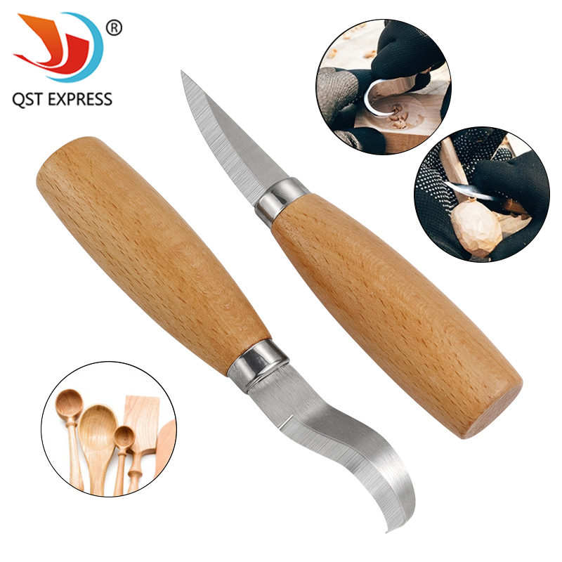 스테인리스 철 조각 칼 너도밤나무 손잡이 곡선형 직선형 - Workshop Tools For Carpentry 리뷰 및 가격