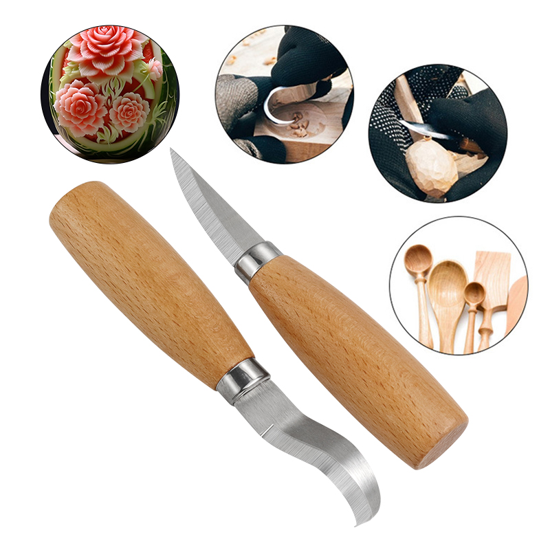 스테인리스 철 조각 칼 너도밤나무 손잡이 곡선형 직선형 - Workshop Tools For Carpentry 리뷰 및 가격